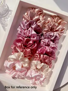 16pcs Satin Scrunchies for Women, Ultra-Soft Elastic Hair Ties for Ponytails and Buns, Silk-Like Solid Color Hair Bands in 16 Colors, Perfect for Daily Wear and Hair Styling, Elastic Hair Accessory