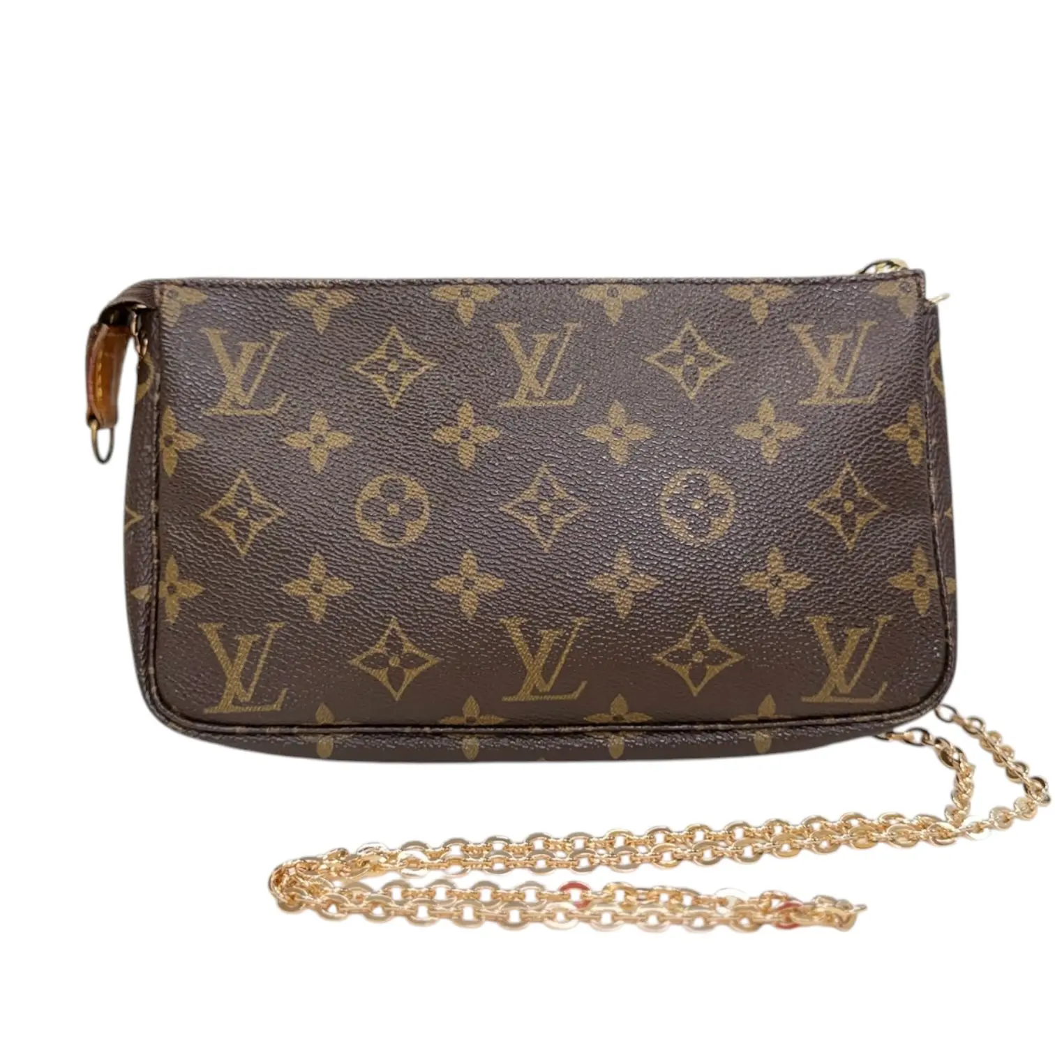 Pre-owned Louis Vuitton Coated Canvas Shoulder Bags Monogram Pochette Accessoires