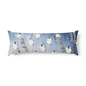 Sleep well while you count sheep with this Sweet Dreams Sheep Body Pillow slip cover