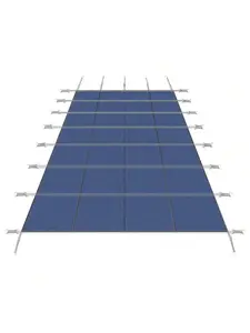 【Christmas Gift】Navy blue-18*34 feet + 4*8 feet Pool Safety Cover For Inground Rectangle Swimming Pool