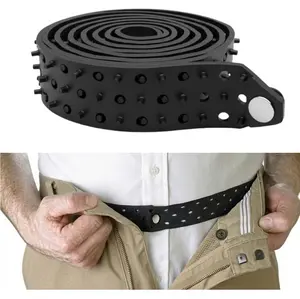 KP Shirt-Tucker Hidden Belt Shirt Stay, adjustable one-size fits all. No flimsy leg straps. Non-Slip. No-Tear of shirts or socks. Shirt Keeper for Police, Golf & Business - (Black/Grey/White)