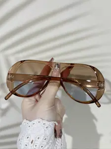Vintage Oversized Frame Glasses, Stylish Trendy Eyewear, Trendy Casual Full Rim Glasses for Women, Fashion Accessories for Everyday Use and Outdoor Activities, Trendy Casual Frames, Fashionable Frames Glasses