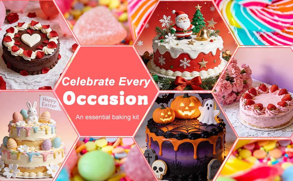 18 Oil Based Food Coloring 0.25 fl oz Bottle Set for Chocolate Christmas Birthday Parties Cake Decoration Candy Melting Dye Baking Cookies Fudge Meringue