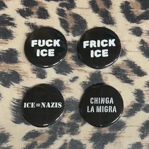Fuck ICE Pins - Anti- ICE Button Pin - Political Punk Accessory Leftist Pins