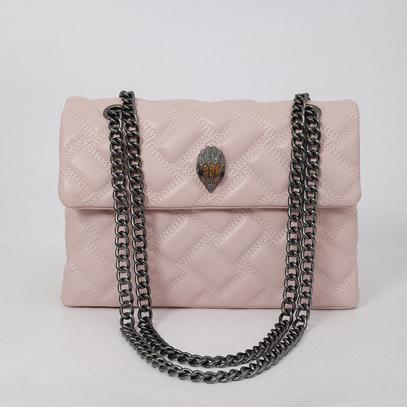 Quilted Chain Shoulder Bag Fashion Crossbody Purse Elegant Flap Handbag Luxury Designer Style Bag