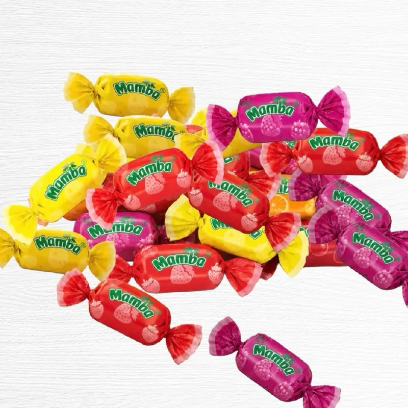 Mamba Natural Color Fruit Chews Individually Wrapped - 2 Pounds