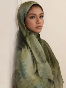 Fashion Boho Long Scarf Wrap Headband Shawl Turban Hijab for Women, All over Print Woven Fabric, Casual Spring & Fall Accessory