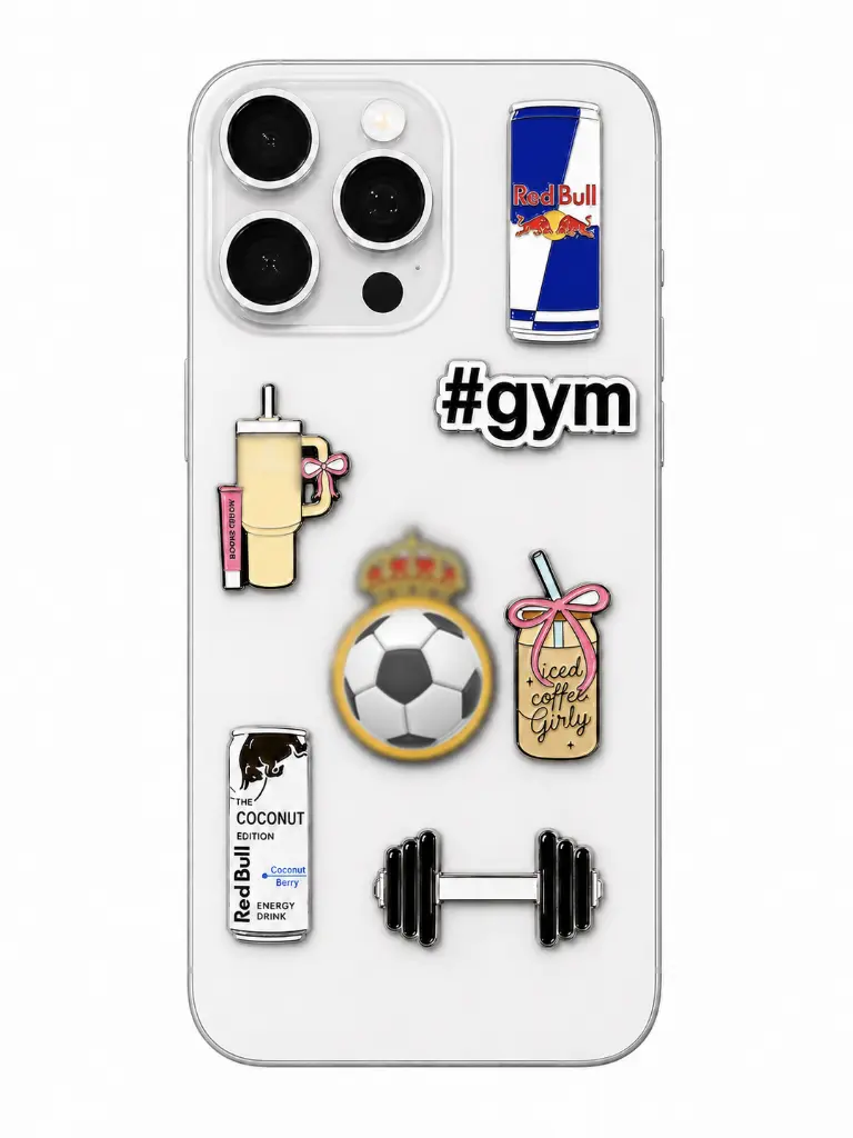 Phone Metal Stickers - Sports, Gym, RedBull, Coffee Phone Metal Stickers - Sports, Gym, RedBull, Coffee