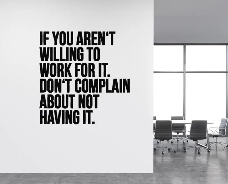 Office Motivational Wall Decals - Work Inspirational Wall Decal , Employee Wall Sticker, Office Decor, Office Room Decor nm026 Decorative