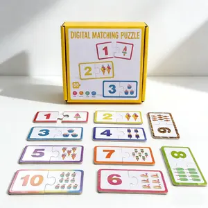 Montessori Ice Cream Number Matching Toy Set, Stem Education Preschool Learning Toy, Dual-Sided Pattern Cards, Fine Motor Skills Training