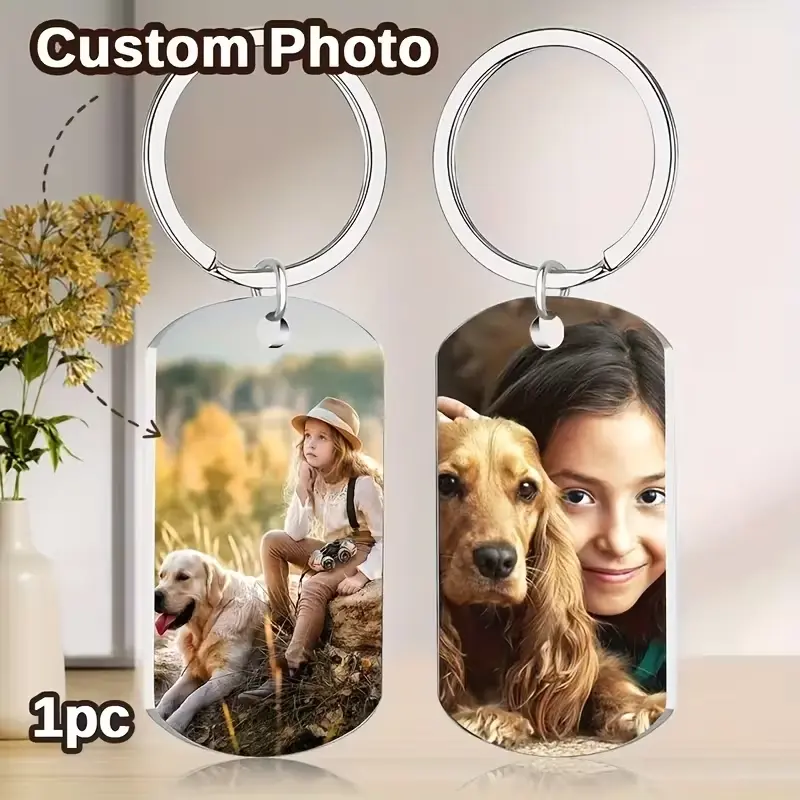 Custom Pet Photo Dog Tag Turn your fur baby’s pic into a keepsake!The perfect gift for pet lovers!Custom engraved pet photo tags