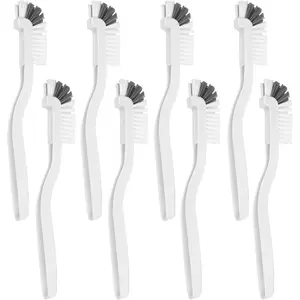 8 Pcs Right Angle Stiff Bristles Cleaning Brushes for Dish Bottle Bathroom Kitchen Sink Pot Pan Edge Corners Tile Lines