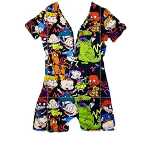 Rugrat Adults' Babies' Onesies - Short One Piece Dress, Cartoon Pattern, Suitable for Loungewear and Menswear