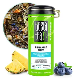 Tiesta Tea Pineapple Blues | Loose Leaf | Blueberry Pineapple Green Tea | Premium Tropical Blend | Medium Caffeinated Green | Make Hot or Iced