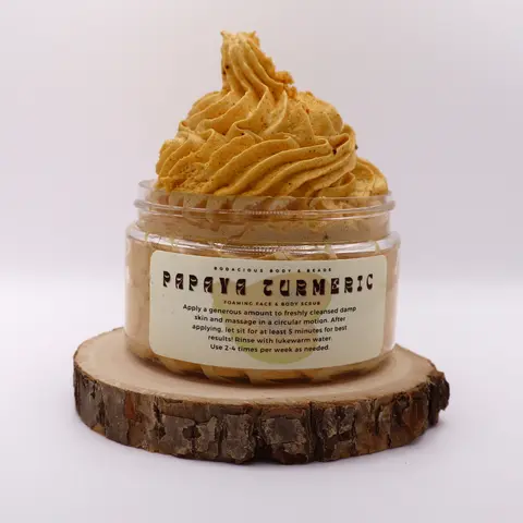 Papaya & Turmeric Foaming Scrub Body Care Lemon