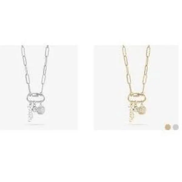 Faith Paperclip Charm Necklace with Charms, Charm Dangle Necklaces, Decorative Charm Necklaces