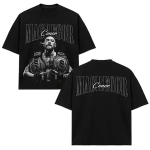 [Sale Up To 50%]Conor McGregor Vintage Graphic T-Shirt, Double Sided MMA Fighter Tee, UFC Inspired Streetwear Shirt, Retro Combat Sports Graphic Tee, Unisex Fight Fan Apparel