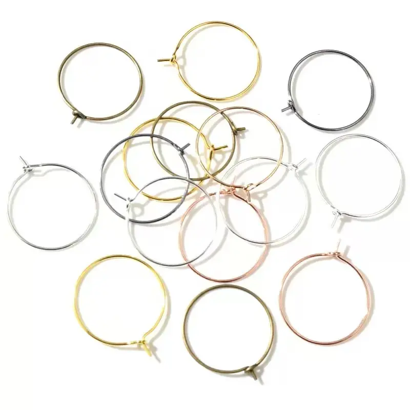 32-Round Earring Beading Hoops(50pcs)