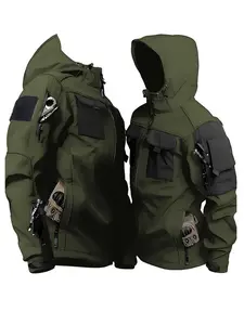 Softshell Hooded Riding chaquetatactic a soft shell tactical  wear Stylish m 65 original army green working scrub zip-up outerwear loose fit classic winter varsity trendy warm fleece-lined full zip hoodie men jacket short winter c