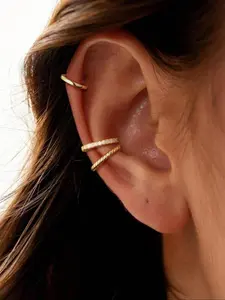 Elegant and exquisite earring three-piece set, cold wind without ear piercing design ear clips, Non Piercing Earrings