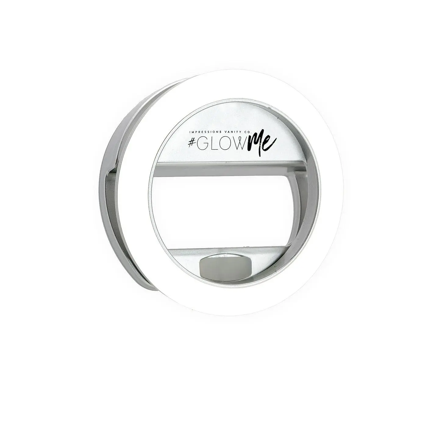 Impressions Vanity GlowMe 2.0 USB Rechargeable LED Selfie Ring Light in Shimmery Silver