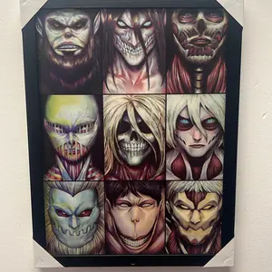3d Anime poster - Attack on Titan - Titan Shifters