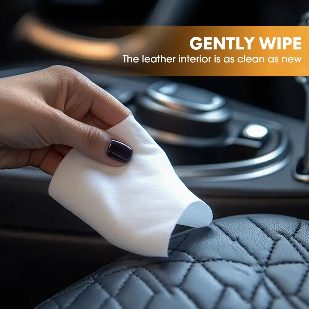 CARSUN Car Interior Cleaning Wipes, 50 Sheets Thick Streak-Free Cloth, Removes Dirt & Dust, Perfect for Vehicle Interiors & Glass Shine