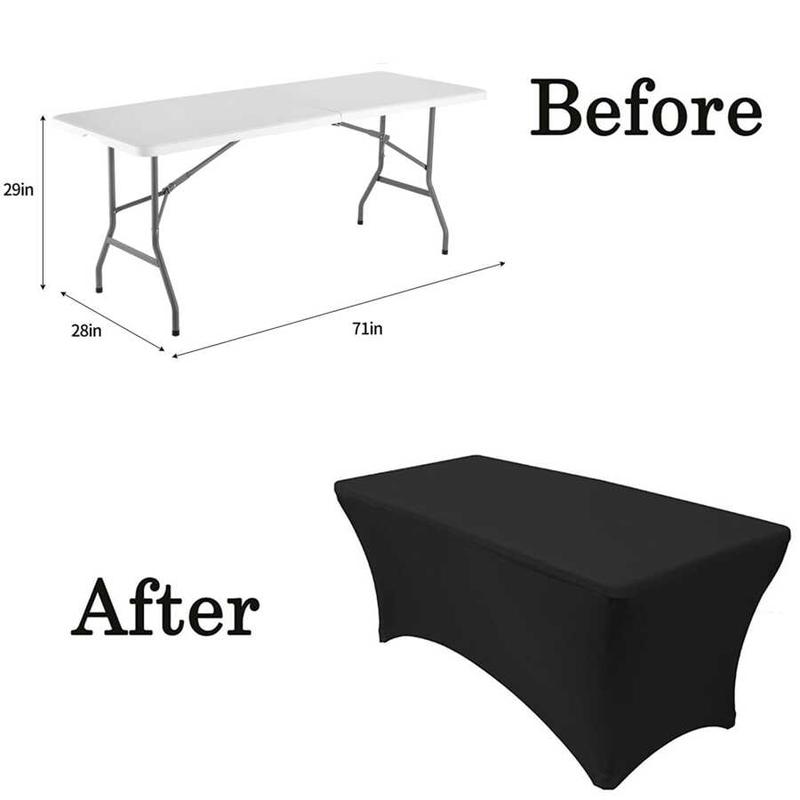 4FT/6FT Plastic Folding Table, Fold-in-Half table with handle, Adjustable Height Outdoor Camping Table for Party, Kitchen and Beach, White - Straight Legs 4FT/6FT Plastic Folding Table, Fold-in-Half table with handle, Adjustable Height Outdoor Camping Table for Party, Kitchen and Beach, White - Straight Legs
