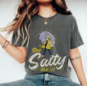Subtle Anti Ice Stay Salty Protest T-Shirt, Keep Ice Out, Pro Immigration, Anti Trump Shirt, Stay Salty Melt ICE Sweatshirt Anti ICE Political Crewneck, Social Justice Shirt,