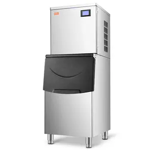 VEVOR Commercial Ice Maker Machine, 450LBS/24H Ice Making Machine with 250LBS Large Storage Bin, Auto Self-Cleaning Ice Maker Machine with Touchscreen for Bar Cafe Restaurant Business Commercial