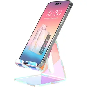 Fogger Full Kit Dual Folding Cell Phone Stand, Fully Adjustable Foldable Desktop Phone Holder Cradle Dock - Anti-Slip Base, Convenient Charging Port, Fits All Smartphones For Apple Iphone 17 16 15 Samsung for Desktop & Bed Use, Smartphone