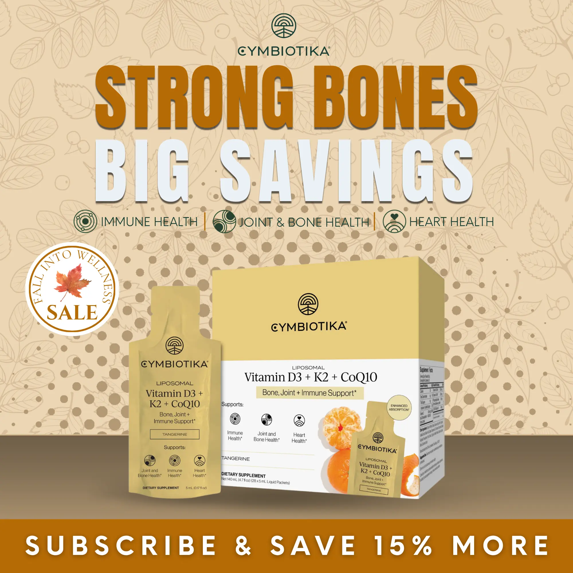 Liposomal Vitamin D3 + K2 + CoQ10 | 28 Packets | Clinically Proven 2x Better Absorbed | Stronger Bones, Healthier Heart & Immune Support | Plant-Based Lichen D3 | Dual MK-4 & MK-7 | 4,000 IU | 40mg Ubiquinol CoQ10 | Vegan | Third-Party Tested