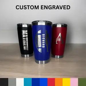 20oz Custom Engraved Tumbler – Insulated Stainless Steel, Personalized Gift, Your Design, Your name,Custom Travel Mug