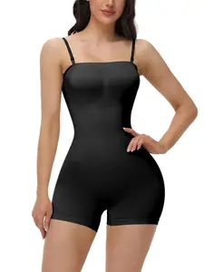 Women's Solid Color Cami Shapewear Romper, High Stretch Tummy Control Butt Lifting Shaper, Ladies Shapewear for All Seasons, Womenswear, Underwear, Bodysuit