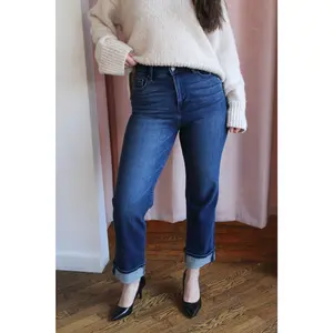 Hidden Jeans Tracey in Dark Wash Cuffed