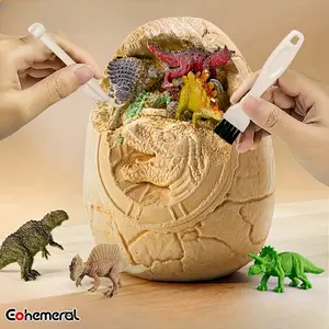 Dinosaur egg excavation toy, simulated dinosaur fossils, archaeological excavation toy, educational science and fossil recognition toy, dinosaur eggs contain mini dinosaurs, birthday gift, Christmas and New Year gift