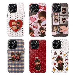 Monchhichi Phone Case, Valentines Vibes Case Cover Compatible With iPhone 16 15 14 13 12 11 Pro Max X XS, Galaxy S25 S24 S23 S22 Ultra, Shockproof and Durable, Gift For Lover