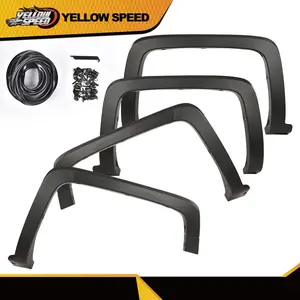 Classical OE Factory Style Fender Flares - Polypropylene Truck Mud Flaps & Splash Guards, a Set of 4 Pieces Automotive Exterior Accessories for 2014-2019 Chevy Silverado 1500/2500/3500, Assembly Required Wheel Protector