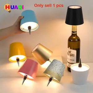 Embedded Bottle Table Lamp, Modern Simple Creative Charging LED Light, Three-Color Dimmable USB Atmosphere Lamp, Bar Restaurant Living Room Bedroom Nightlight, Light Decor, Home Decoration Lamp
