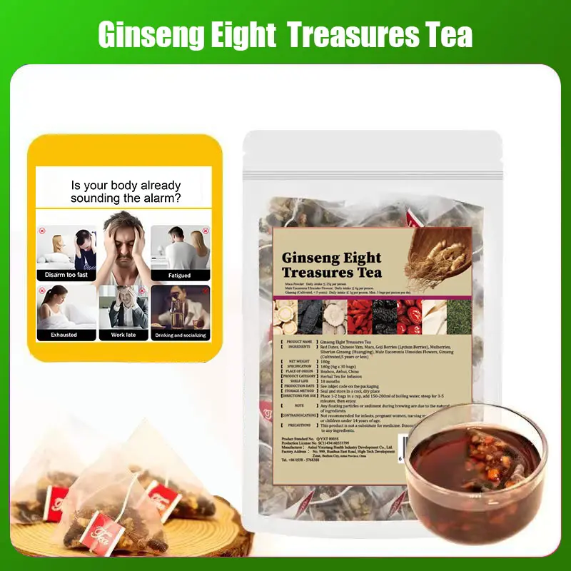 Kidney Tea Formula, Eight Treasures Tea Blend - 30 Bags of Natural Tea Drink