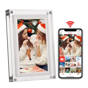 Frameo 10.1 Inch Acrylic WiFi Digital Picture Frame, 1280x800 HD IPS Touch Screen Photo Frame Electronic, 32GB Memory, Auto-Rotate, Wall Mountable, Share Photos/Videos Instantly via Frameo App from Anywhere