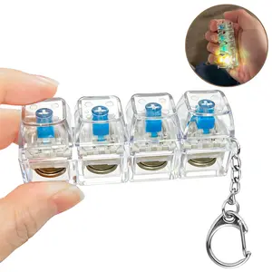 Keyboard Fidget Toy, Fidget Clicker Keyboard Fidget Keychain, Button Fidget Gifts for Adults to Relieve Stress and Pass Time