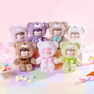 Rolife Nanci's Colorful Cutie Bears Plush Blind Surprise 7 inches Chocolate Series Taro Coco Strawberry Truffle Matcha Caramel Coffee Hazelnut Latte White Chocolate Collectible Toy