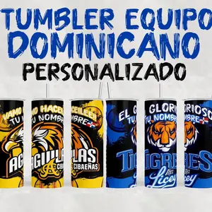 Aguilas / Licey, Lidom. Tumbler Personalizado con tu nombre.