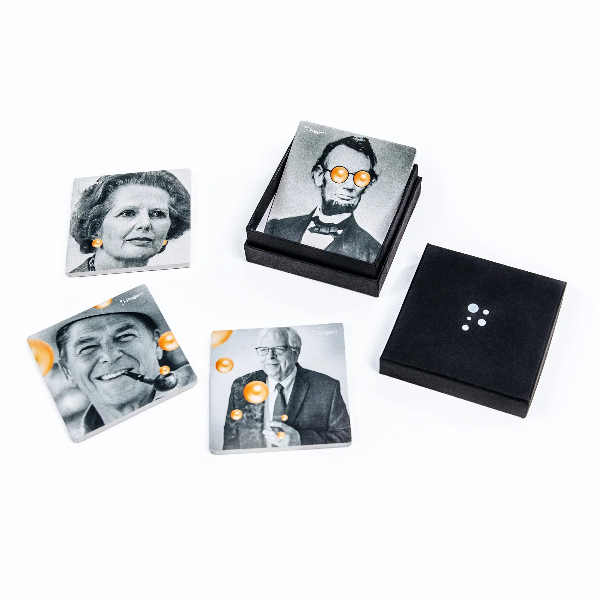 PragerU Ceramic Square Coaster Set