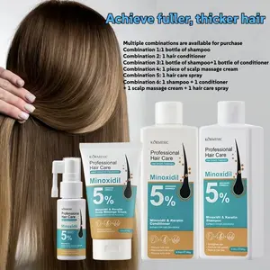 KORMESIC 5% Minoxidil Hair Growth Set | Hair Serum / Shampoo / Conditioner / Scalp Massage Balm, Sold Separately or as a Kit. Activate Hair Follicles, Anti-Hair Loss, Repair Damaged Hair, Improve Hairline, Professional Hair Care Solution