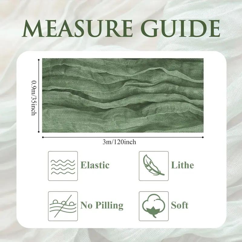 12 Pack Table Runner, Cheesecloth Table Runner, 10ft Table Runner, for Wedding Reception, Boho Rustic Wedding, Party, Bridal Shower Decor, Home Decor Valentine's Day