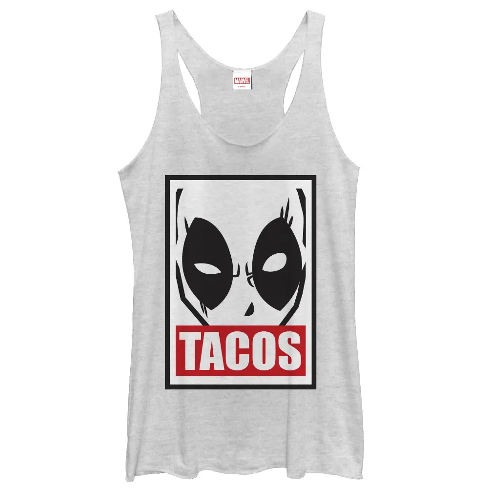 Women's Marvel Deadpool Tacos Racerback Tank Top