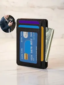 High-Quality 8-Card Slot PU Leather Credit Card Holder, Card Holder Organizer, Portable ID Wallet, Unisex Anti-Theft Design, Durable and Stylish