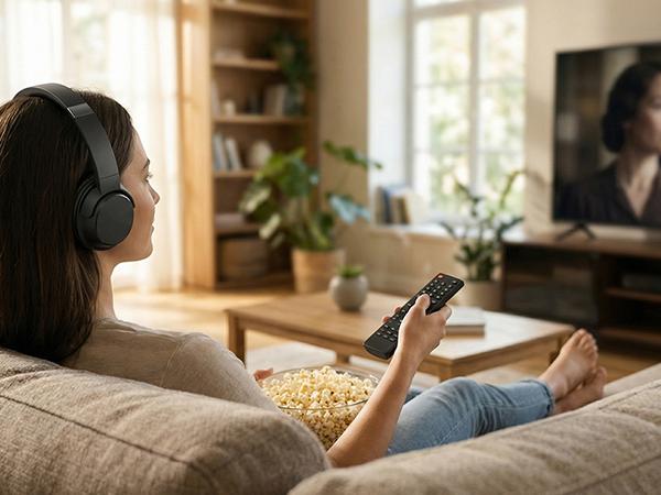 Dytole Wireless Headphones for TV, TV Headphones Wireless for Seniors, Versatile Charging Dock with Transmitter, Instant Audio Sync, 65-Hour Battery Life, Ideal Gift for Parents & Seniors